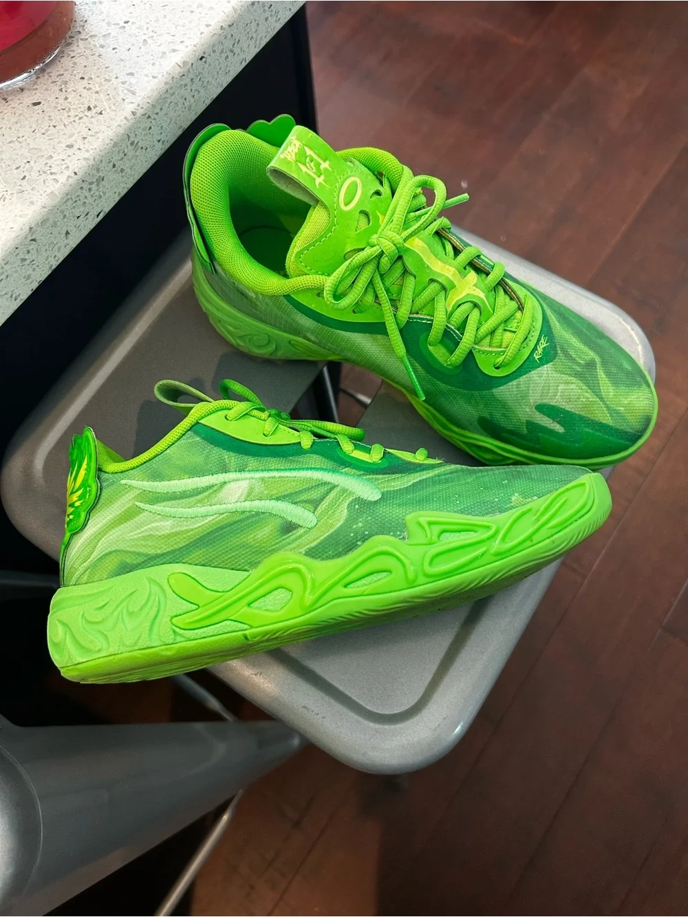 PUMA x Lemelo Anthony Kids' MB.04 Basketball Shoes - Neon Green